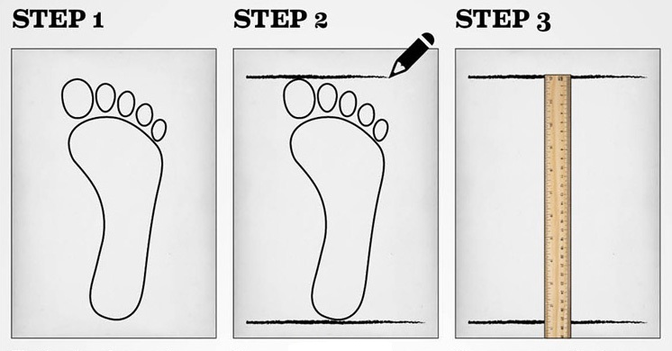 راهنمای اندازهگیری پا
