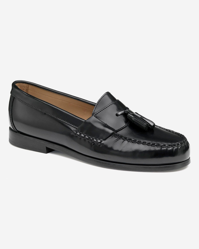 کفش کالج مردانه Johnston & Murphy Hayes Tassel Loafer چرم طبیعی