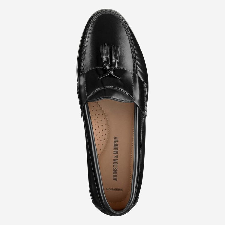 کفش کالج مردانه Johnston & Murphy Hayes Tassel Loafer چرم طبیعی