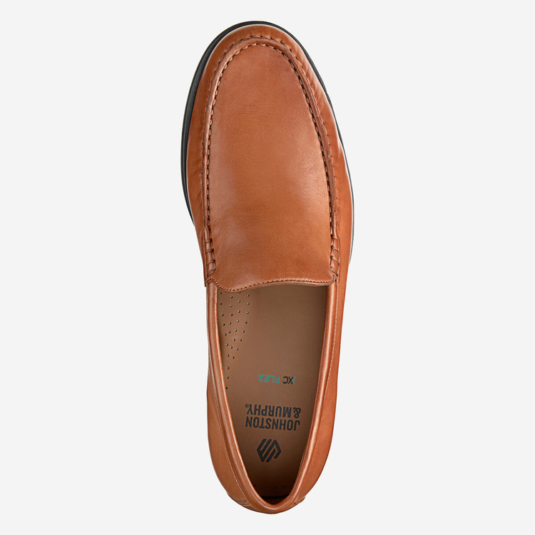کفش کالج مردانه Johnston & Murphy Harrison Venetian Loafer چرم طبیعی